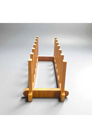 Venedik bambu ahşap tabaklık 6 bölmeli şık tasarım