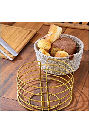 oval metal gold kaplama özel dokuma beyaz hasır içli ekmek kutusu şık tasarım sepet