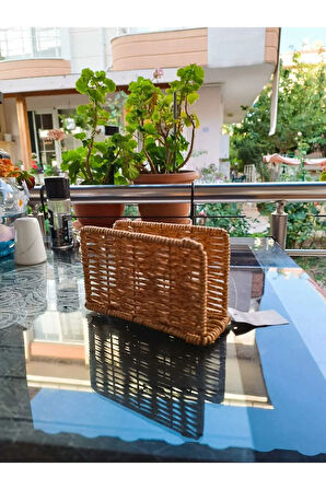 Kare Hasır Peçetelik sık dokuma şık tasarım sofra peçetelik