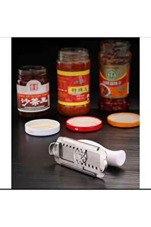 Metal konserve açacağı Estetik model ayarlanabilir çelik şık model Kavanoz Açma Aparatı