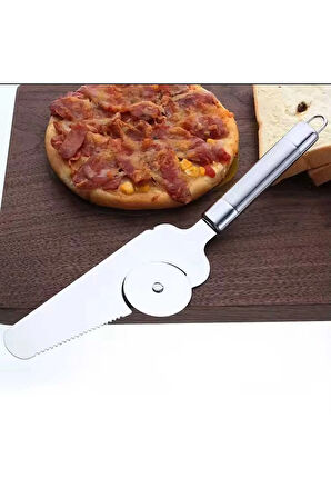 Victoria Pizza Spatula SERVİS KESİCİ BİR ARADA paslanmaz çelik
