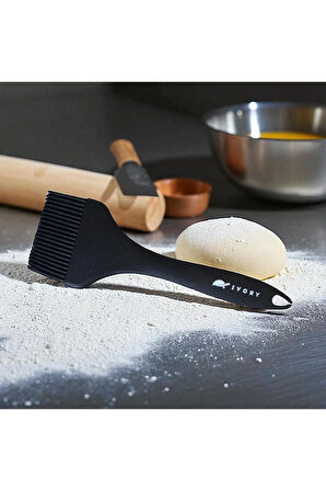 BLACKSERİES Premium Silikon Yumurta & Sos Fırçası SİYAH