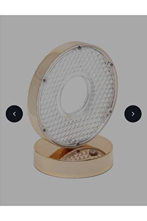 Cam desenli yuvarlak gece lambası, loş ışık ve yansımalı tasarım ile rahatlatıcı ortam sağlar