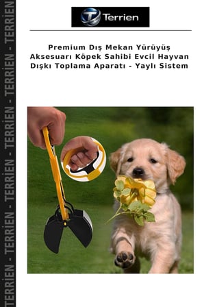Premium Dış Mekan Yürüyüş Aksesuarı Köpek Sahibi Evcil Hayvan Dışkı Toplama Aparatı - Yaylı Sistem