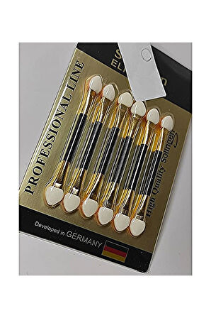 Lüx Profesyonel Makyaj Far Fırça Seti 6'lı Çift Taraflı Far Lateks Fırçası Aplikatör