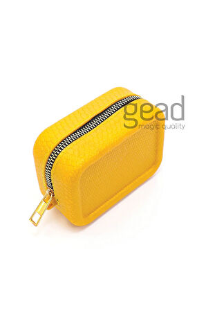 Kaliteli Küçük Silikon Makyaj Çantası - Kokulu Lüx Sarı