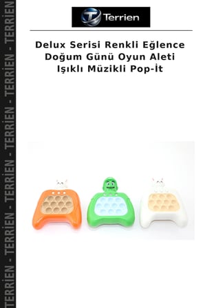 Delux Serisi Renkli Eğlence Doğum Günü Oyun Aleti Işıklı Müzikli Pop-İt