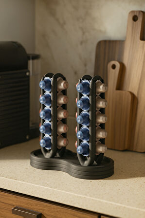 Nespresso 40'lı Kahve Kapsül Standı | Mutfak Kahve Köşesi Organizer Dekor