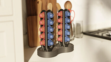 Nespresso 40'lı Kahve Kapsül Standı | Mutfak Kahve Köşesi Organizer Dekor