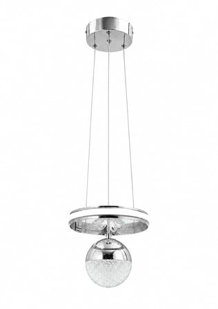GUSTO LİGHTİNG AURA TEKLI LED KROM SARKIT AVİZE,3 RENK YANABİLEN MODERN AVİZE,SALON LED AVİZE