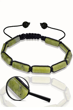 Sertifikalı Özel Kesim Yeşim Jade Taşı Doğal Taş Bileklik