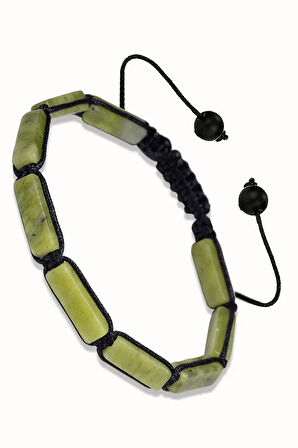 Sertifikalı Özel Kesim Yeşim Jade Taşı Doğal Taş Bileklik