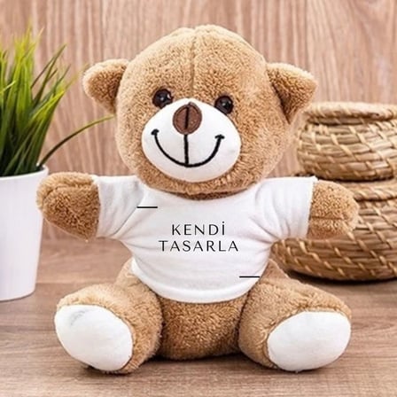 Kendin Tasarla Kişiye Özel Baskılı Peluş Ayıcık