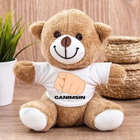Sevgiliye ve Arkadaşa Hediye "Canımsın" Tasarımlı Peluş Oyuncak Ayı
