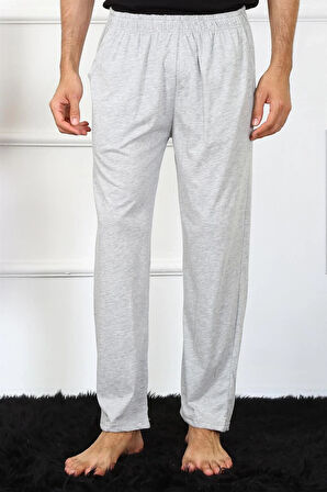 Moda Erkek Pamuk Gri Tek Alt Pijama