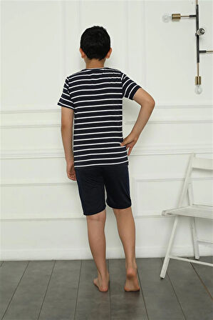 Moda Erkek Çocuk Penye Şortlu Pijama Takım