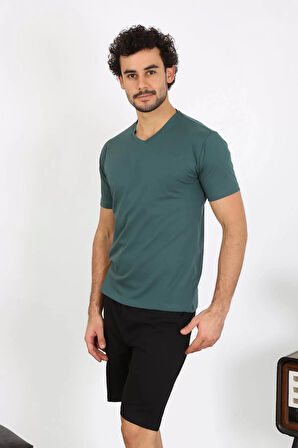 Moda Erkek Penye Petrol Rengi 3'lü Pijama Takımı