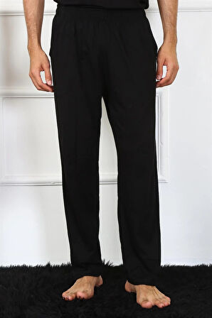 Moda Erkek Pamuk Siyah Tek Alt Pijama