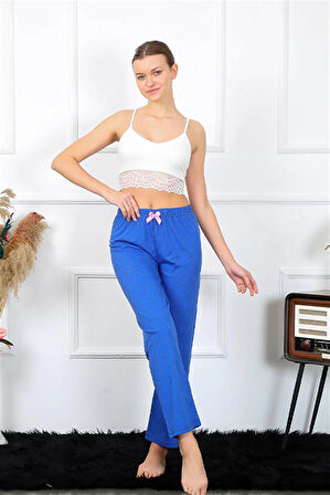 Moda Kadın Pamuklu Alt Pijama Saks