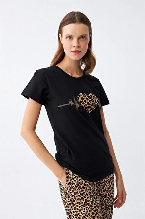 Moda Kadın Penye Kısa Kol Pijama Takım 4128