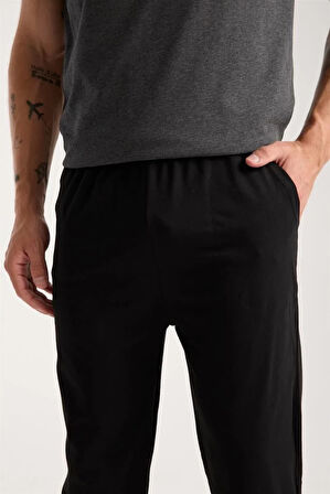 Moda Erkek Antrasit Düğmeli Yaka Kısa Kol Pijama Takımı