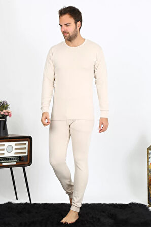 Moda Erkek Pamuk Krem İçlik Takım