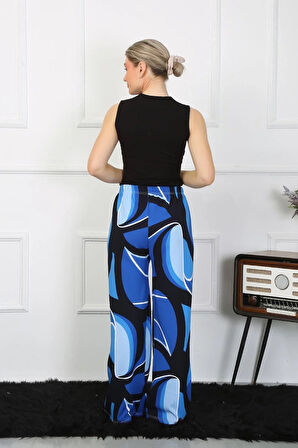 Moda Kadın Bol Paça Penye Saks Alt Üst Takım