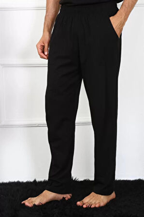 Moda Erkek Pamuk Siyah Tek Alt Pijama