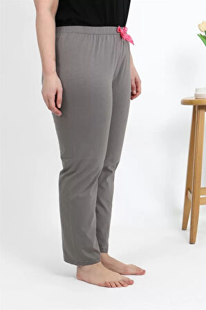 Moda Kadın Pamuklu Büyük Beden Alt Pijama Vizon