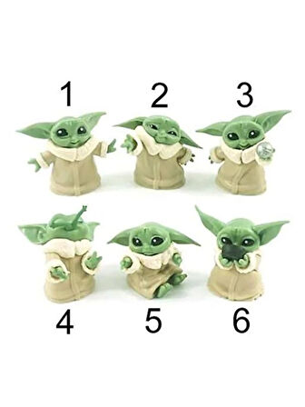 Star Wars 3D Baby Yoda Mini Figür Oyuncak 6cm 1 adet