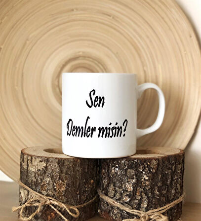 Çiftlere Özel Ömür Boyu Çayımı Sen Demler Misin Tasarılı 2'li Kupa Bardak