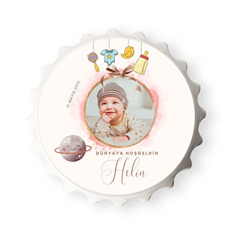 Bebek Mevlüt Hediyesi - 10 Adet Fotoğraf Baskılı Magnet
