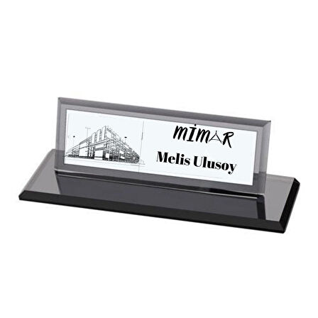 Mimarlara Özel Kristal Masa İsimliği