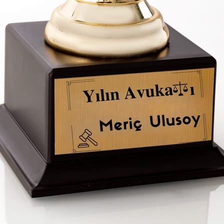 Kişiye Özel "Yılın En İyi Avukatı" Oscar Ödülü - Avukatlar Gününe Özel Başarı Plaketi