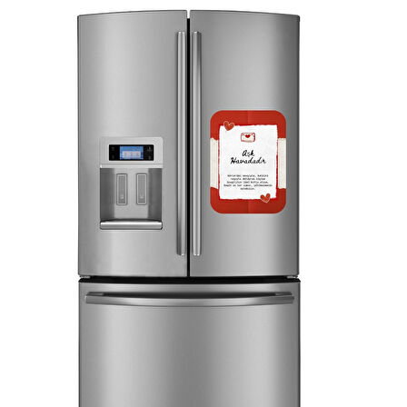 Sevgiliye Özel Yazılı Buzdolabı Magneti 20 x 15 cm 1 Adet