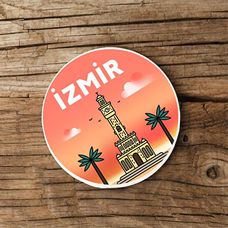 İzmir Tasarımlı 2’li MDF Bardak Altlığı Seti