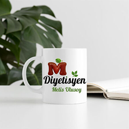 Diyetisyen Tasarımlı Kişiye Özel Porselen Kupa