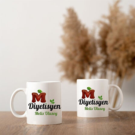 Diyetisyen Tasarımlı Kişiye Özel Porselen Kupa