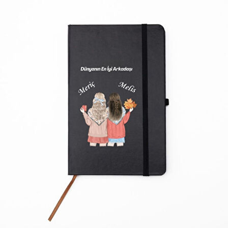 Arkadaşlara Özel İsim Yazılı Tasarımlı Defter