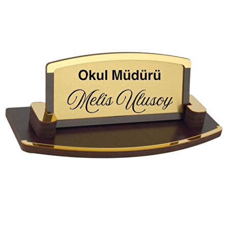 Kişiye Özel Öğretmen Masa İsimliği – Ahşap Zarif Tasarım