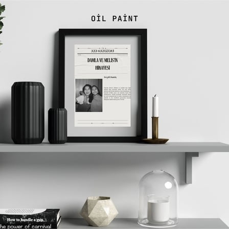 Kişiselleştirilmiş Anı Gazetesi Çerçeveli Poster