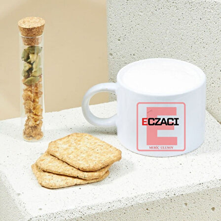 Kişiye Özel Eczacılara Özel Motto Kahve Fincanı – Mesleğe Özel Şık ve Anlamlı Tasarım