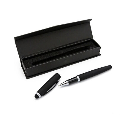Kişiye Özel Mimar İsimli Siyah Metal Tükenmez Kalem ve Şık Hediye Kutusu