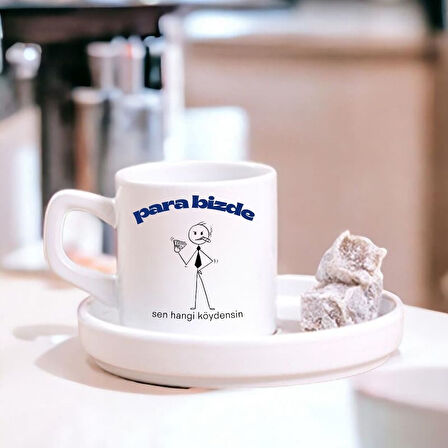 Para Bizde Tasarımlı Eğlenceli Türk Kahve Fincanı – Hediyelik Tekli Fincan