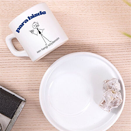 Para Bizde Tasarımlı Eğlenceli Türk Kahve Fincanı – Hediyelik Tekli Fincan