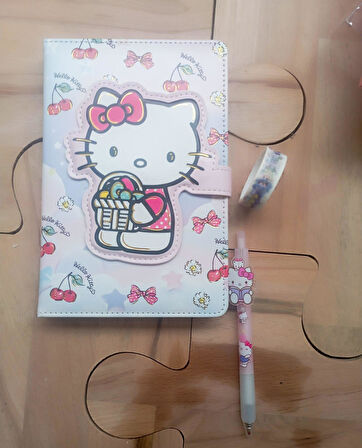 Sanrio Hello Kitty Defter- Kalem Bant Set-2