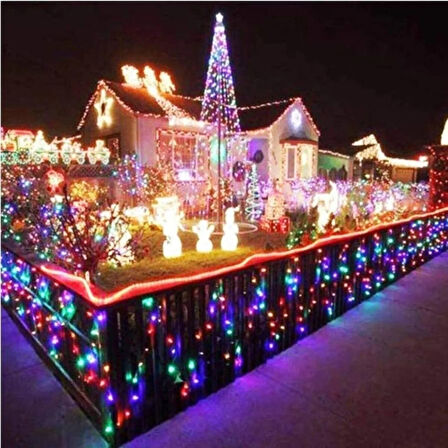 8 Fonksiyonlu Animasyonlu Perde Led Işık Saçak Led Işık 100 Led 10 Mt