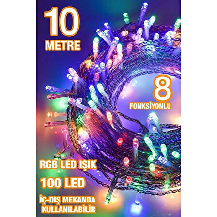 8 Fonksiyonlu Animasyonlu Perde Led Işık Saçak Led Işık 100 Led 10 Mt