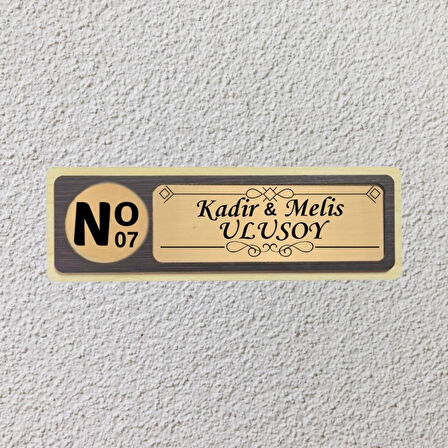 Kişiye Özel MDF Kapı İsimliği