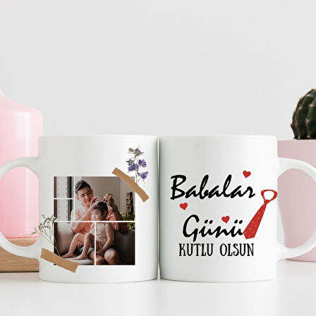 Babalara Özel Tasarımlı Fotoğraflı Kupa Bardak – Kişiye Özel Anlamlı Hediye